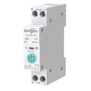 Tongou Tuya WiFi Smart Circuit Breaker Switch 32A-63A 90V-240V Remote Voice Control with App Timer Modes Smart Home Auto