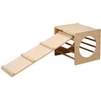 HOME DELUXE Kletterwand Kletterwürfel mit Rutsche FINN, Kletterampe, Kletterdreieck, Montessori