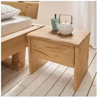 OTTO home Nachtkonsole Ultima Balkenbett Doppelbett, Füße mit Kufenform, Massivholz, Skandinavisches Design, Robust, stabil, FSC zertifiziert