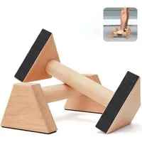 SURFOU Handstandtrainer Holz Liegestützgriffe 2er Set, rutschfest & stabil für Handstand, Parallettes aus massivem Holz, ideal für Calisthenics & Push Ups