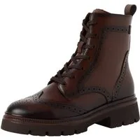 Tamaris TOUCH-IT aus Leder kein Absatz 1-25229-47 Schnürstiefelette TOUCH-IT