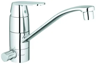 GROHE EH-SPT-Batterie Eurosmart C 31161 flacher Auslauf Absperrventil chrom 31161000