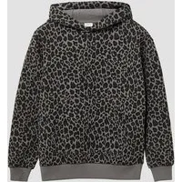 s.Oliver Sweatshirt Sweatshirt Kapuzensweatshirt mit Leo-Print