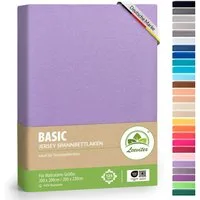 leevitex® Spannbettlaken Jersey aus 100% Baumwolle, für Kinder- & Standardmatratzen, Jersey, Gummizug: rundum, 100% Baumwolle, anschmiegsam & dehnbar, diverse Größen und Farben