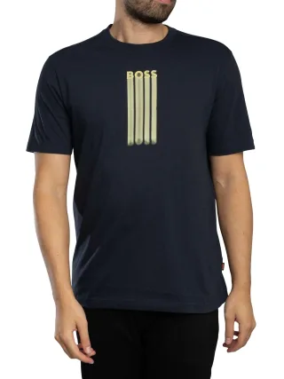BOSS Bass Grafik-T-Shirt, Blau