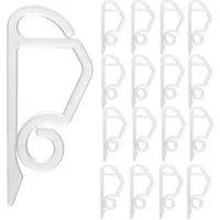 Weihnachtswunder® Dekohaken 50x Lichterketten Haken Halterung Befestigung Dachrinnenhaken Outdoor, (50er Set, 50-St., 50-teilig), flexibler Kunststoff