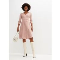 bonprix Strickkleid aus Viskose und Polyamid, ausgestellte Passform, eleganter Stil