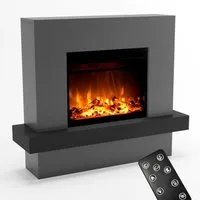 GLOW FIRE Elektrokamin PANDORA LED Kamin mit Heizung, Standkamin, Elektrischer Kamin mit 3-fach Farbwechsler und Knisterfunktion