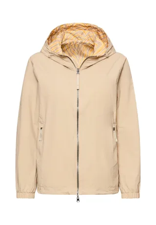 camel active - Wendejacke mit Allover-Print und unifarbener Seite sand - Gr. - 40