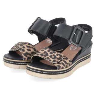 Remonte Sandalen - Gr. 36 - Schwarz - Leder und Synthetik