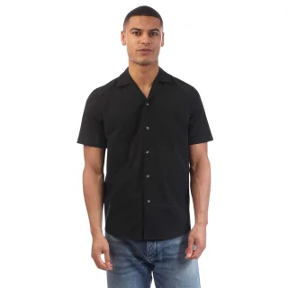 Hugo - "Ellino" Hemd für Herren, Polyester, kurzärmlig (Schwarz)