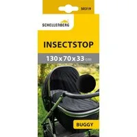 SCHELLENBERG Kinderwagen-Insektenschutz, Moskitonetz (1 St), Fliegengitter-Gewebe mit Gummizug, 130x70x33cm, anthrazit
