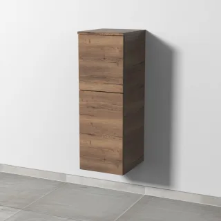 Sanipa 3way Mittelschrank mit 1 Tür und 1 Auszug, Eiche-Tabak, SM12450 SM12450