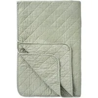 Ib Laursen Tagesdecke Plaid FARMHOUSE staubig grün weiß gestreift Decke Quilt Steppdecke Lan