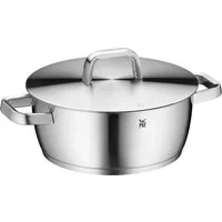 WMF Bratentopf Iconic Bratentopf mit Deckel, 24 cm, Cromargan Edelstahl rostfrei 18/10 (1-tlg), TransThem-Allherdboden