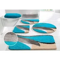 OTTO home Badematte Magnus, Badvorleger, Badezimmer Teppich, Höhe 20 mm, rutschhemmend beschichtet, schnell trocknend, strapazierfähig, Polyacryl, rechteckig, mehrfarbig, Badteppich, Badematten auch als 2 teiliges Set & rund