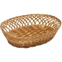 Kesper Brotkorb Kesper Brotkorb Oval – Kunststoffgeflecht Braun 31 x 23,5 cm, Kunststoffgeflecht, Spülmaschinengeeignet