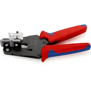 KNIPEX Präzisions-Abisolierzange mit Formmessern 195 mm brüniert mit Mehrkomponenten-Hüllen - 121214