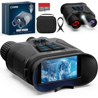 CIGMAN CNV02 Night Vision Binoculars 4K Video 40MP Photos 3 Inch HD Screen 8x Digital Zoom Infrared Vision 5000mAh Recha