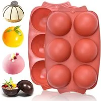 FELIXLEO Schokoladenform 2 Stück Silikon Halbkugel Schokoladenform 6 Hohlräume Kuchen, (2-tlg)