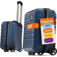Travely Koffer Polycarbonat Koffer - Reisekoffer, Hartschalenkoffer, Trolley, 2 Rollen, Handgepäck Koffer 40x30x20cm