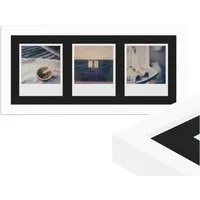 WANDStyle Bilderrahmen H960, für 3 Bilder, Modern im Polaroid Format, Weiß