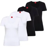 HUGO T-Shirt Damen T-Shirt 4er Pack Baumwollmischung T-Shirt RN (Packung, 4er Pack)