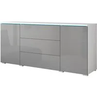 Home affaire Sideboard VERA, grifflos, verstellbare Einlegeböden, Wahlweise mit oder ohne Beleuchtung