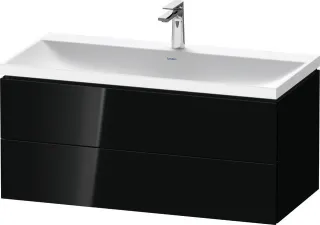 Duravit L-Cube c-shaped Set wandhängend Schwarz Hochglanz 1000x480x480 mm - LC6952O40400000 LC6952O40400000