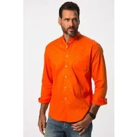 JP1880 Businesshemd Hemd Langarm Leinenmix Stehkragen Modern Fit