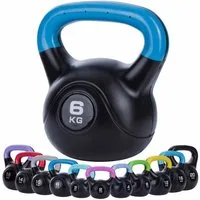 Body & Mind Kettlebell Body & Mind Kettlebell 2–20 kg – Profi Kettlebell mit Kunststoffmantel, (Profi Schwunghantel), Kraftraining Workout Gewicht (6 kg)