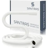 Santras Brauseschlauch Duschschlauch aus Kunststoff 1/2" in Weiß (1,25, 1,50, 2,00 m)