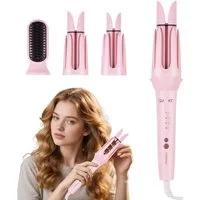 HATTEKER Lockenstab HT-139, 3-in-1 Multihaarstyler,32mm Lockenstab Automatisch, 36mm Lockenstab Große Locken,Haarglättungskamm,160 °C - 220 °C
