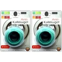 JEDERMANN Wäschekugel Anti Kalk Magnet Waschkugel Waschball Antikalk Kugel Ø 5,5 cm (2 Stück), Wasserentkalker für Waschmaschine und Spülmaschine