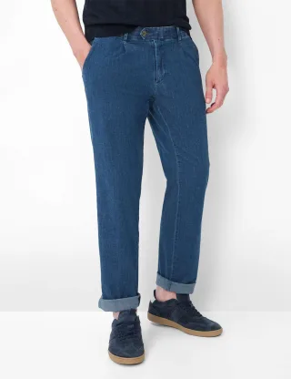 Eurex by Brax Herren Chino Style LUIS BLUE STONE, denim blau, Gr. 30U