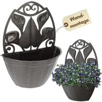 GarPet Blumentopf Blumentopf Wand Wandblumentopf Wandvase Blumentopf Wandmontage Rattan