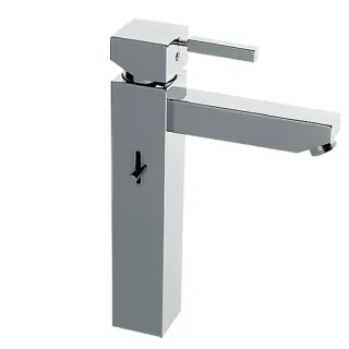 Kaja Aquadrat Waschtisch Einhebelmischer, hoher Auslauf 210 mm, Ausladung 175 mm, Ablg, chrom 58045-C