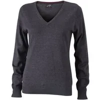 Daiber Strickpullover JN 658 Damen V-Neck Pullover Leichte Strickqualität