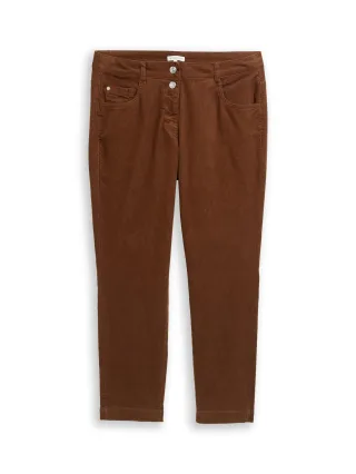 Tom Tailor - Tapered Relaxed Cordhose camel - Gr. - 28