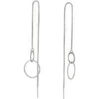 SilberDream Paar Ohrhänger SilberDream Ohrringe Damen-Schmuck 925er (Ohrhänger), Damen Ohrhänger Ringe aus 925 Sterling Silber, Farbe: silber