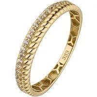 JOBO Goldring Ring Damenring, 333 Gold mit 22 Zirkonia