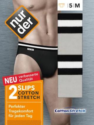NUR DIE Herren Slip Cotton Stretch 2er Pack