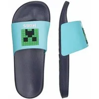 Minecraft Minecraft Creeper Zombie Jungen Sandalen Latschen Sandale Gr. 29 bis 38, Blau