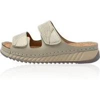 Nowaland Bequeme Damen-Pantoletten mit verstellbarem Riemen und Keilabsatz Pantolette atmungsaktiv, weiche Innensohle, ideal für Alltag & Komfort