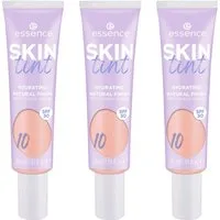 Essence Foundation SKIN tint, 3er Pack, mit veganen Inhaltsstoffen