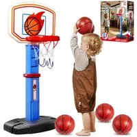 JOYIN Basketballkorb JOYIN Kinder-Basketballkorb, höhenverstellbar, mit 4 Bällen