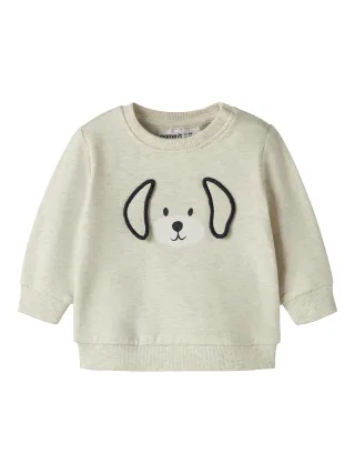NAME IT - NBMTOBIAS LS SWEAT BRU peyote melange - Gr. - 62