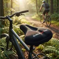 Velo Fahrradsattel VELO, Sattelüberzug, Gel, breite Ausführung, MTB-/Touringsättel, Maße