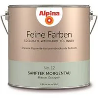 Alpina Wand- und Deckenfarbe Blasses Graugrün No. 12, Matt, wasserbasiert, ohne Grundierung, hochdeckend