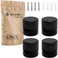 smartect Kabelzubehör Wand- & Deckenpins Aluminium geriffelt für Lampenkabel, (Set, 4-tlg)